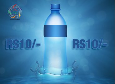 Bottled water can be bought from ration shops and costs Rs.10